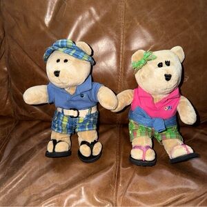 NWOT Starbucks® 62nd & 63rd Edition Bearista® Girl & Boy Madras Summer Outfit